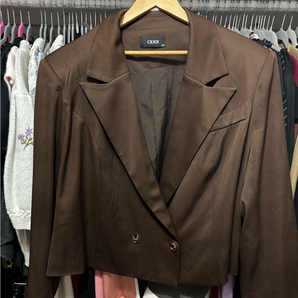 Cider Women's Chocolate Brown Blazer